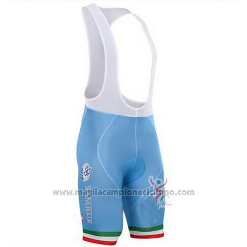 2016 Abbigliamento Ciclismo Astana Italia Blu e Verde Manica Corta e Salopette